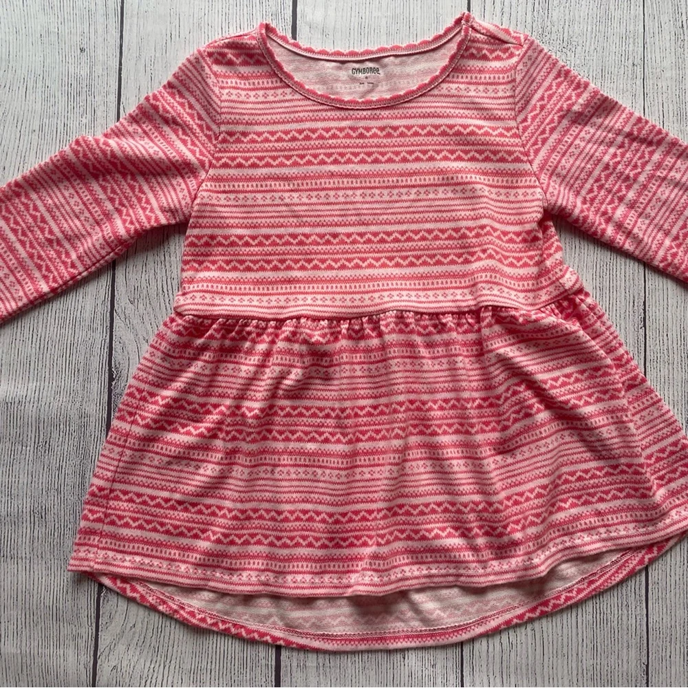 Gymboree Enchanted Winter Coral Soft and Cozy Tunic size 8